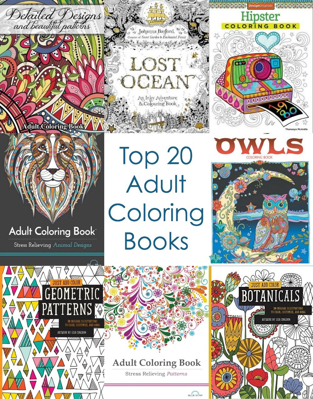Adult Coloring Books to Buy - The Country Chic Cottage