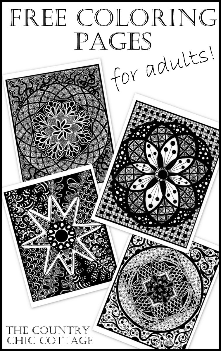 Free coloring pages for adults -- a great way to relieve stress!