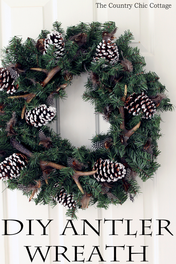 This DIY antler wreath is perfect for your home this winter! Grab your supplies and make this rustic addition to your home today!