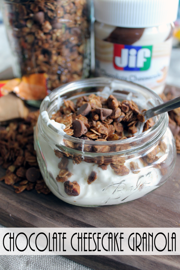 This chocolate cheesecake granola recipe looks so good! A must try for breakfast or snack!