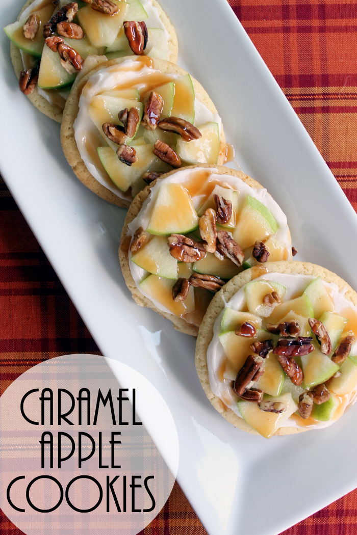 Make this caramel apple cookies recipe this fall! YUM!