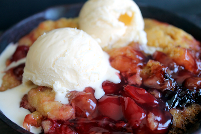 Crockpot cherry dump cake recipe in a slow cooker!