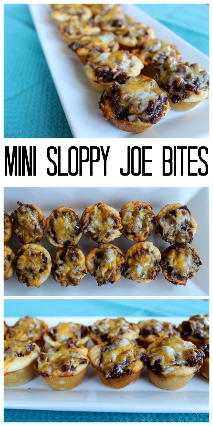 Appetizer recipe for mini sloppy joe bites. Make in a mini muffin tin for any party!