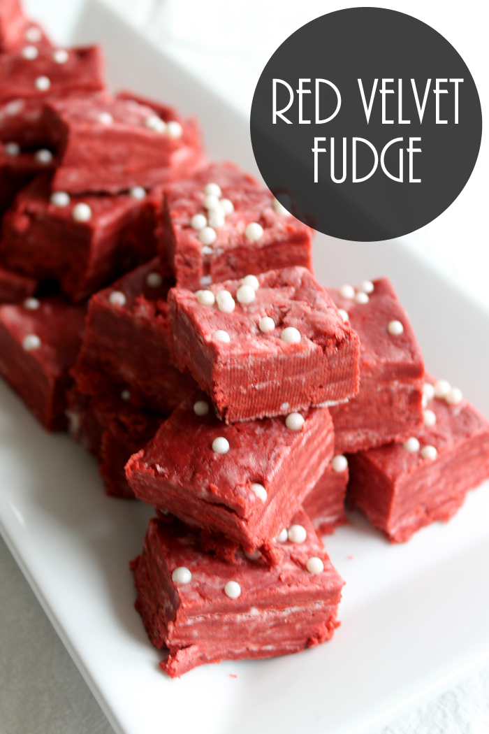 Red Velvet Fudge Recipe (make in minutes!) by The Country Chic Cottage