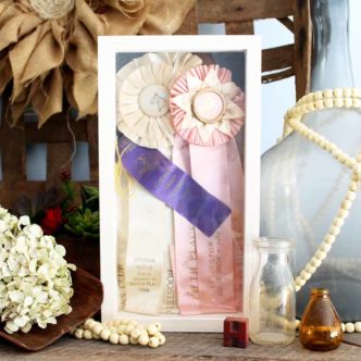 Make a shadow box display case for those precious memories!