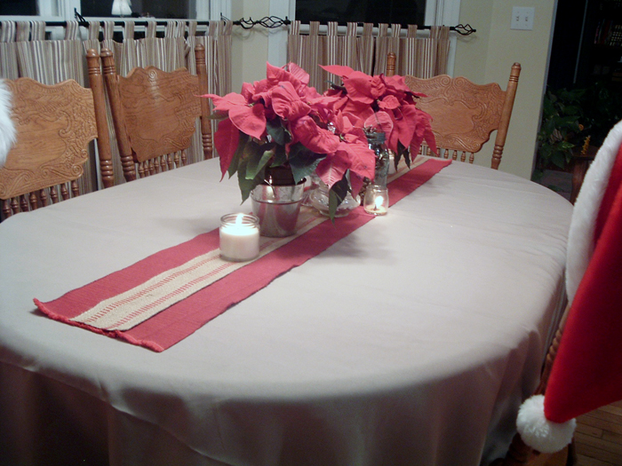 table runner for a holiday table