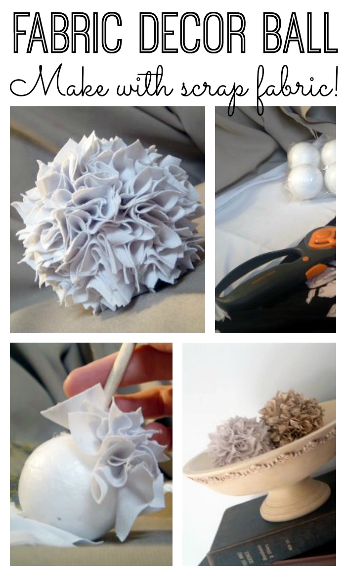Make this fabric ball for your home decor from any scrap fabric! Step by step instructions included!