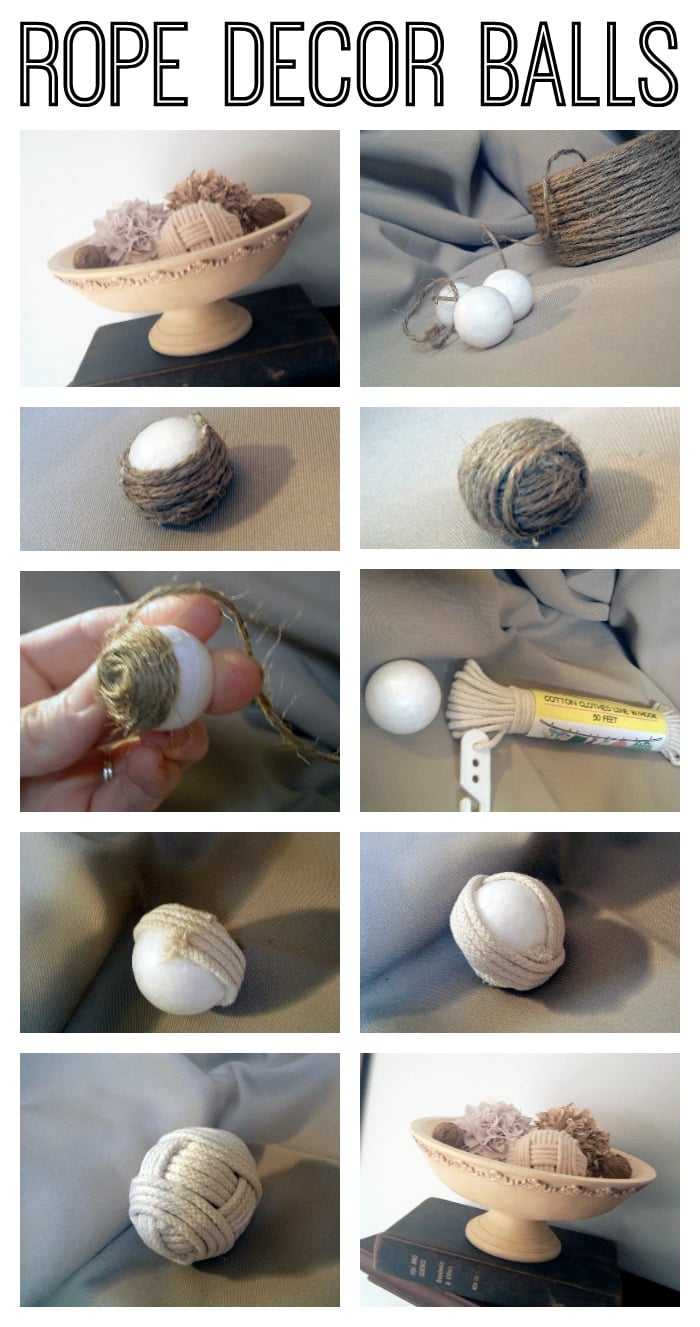 See how to make home decor balls with rope and twine with these simple step by step instructions!