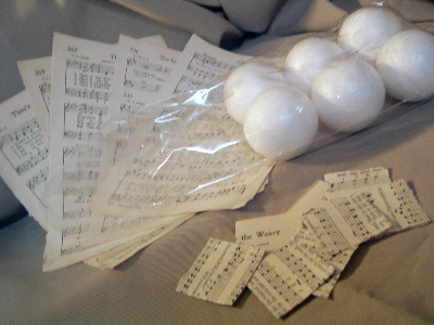 Make this sheet music ball for your home! You will love this easy to make home decor ball made with vintage sheet music!