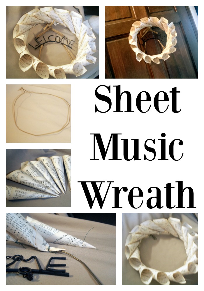 Make this sheet music wreath for your home!  A simple project that will look great in your home!