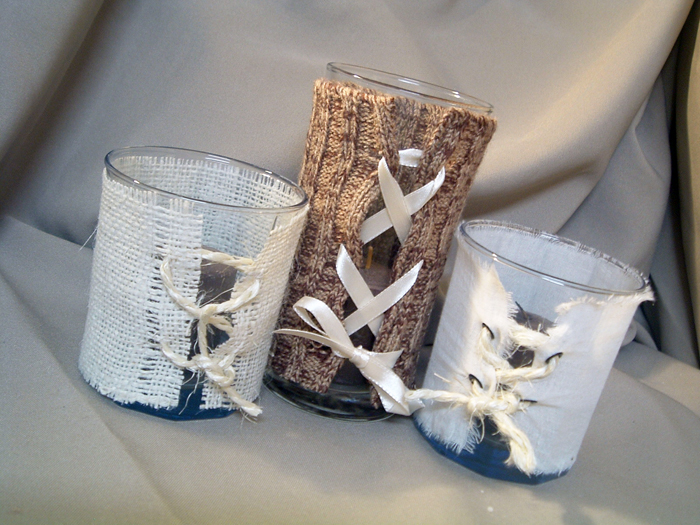 Make these quick and easy candle wraps with things you may already have on hand around your home!