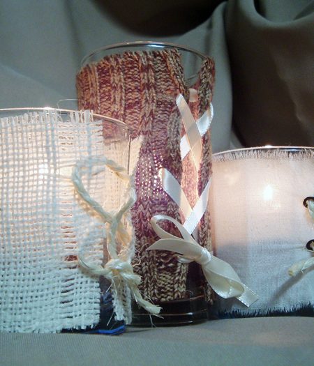 Make these quick and easy candle wraps with things you may already have on hand around your home!