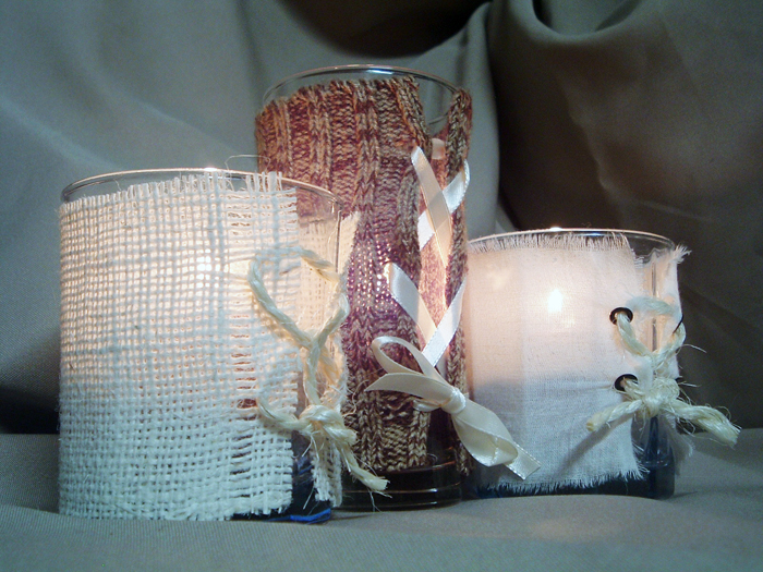 Make these quick and easy candle wraps with things you may already have on hand around your home!