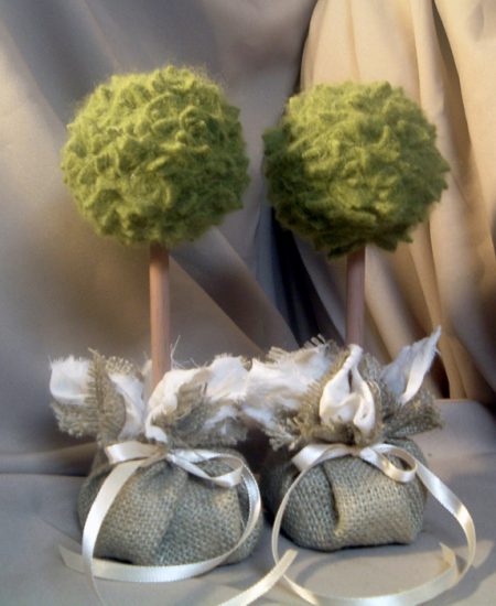 Make topiaries from a sweater with this quick and easy craft tutorial!