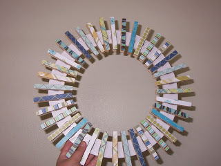 Learn how to make your own clothespin wreath for a laundry room or your front door!