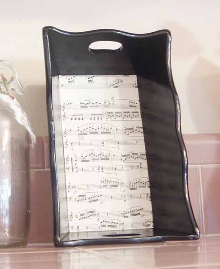 This decoupage tutorial will show you how to make a sheet music tray with success!