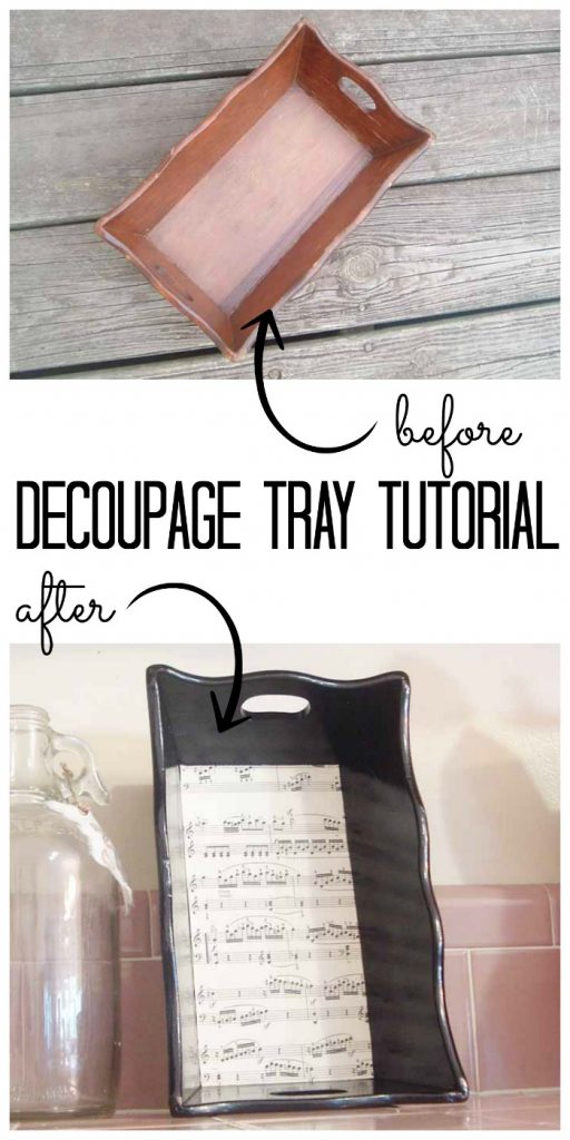 This decoupage tutorial will show you how to make a sheet music tray with success!