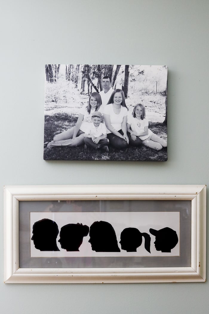 This easy silhouette family portrait is a great craft to make with your Cricut machine