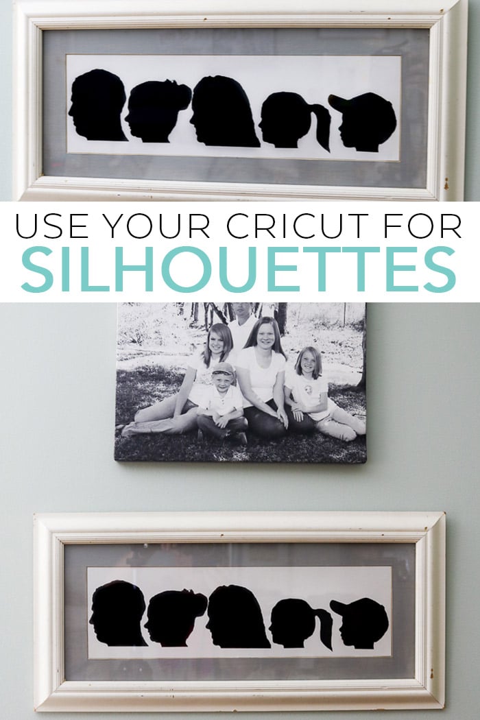 Learn how to make a silhouette from a photo in Cricut Design Space to create this fun family art! 
