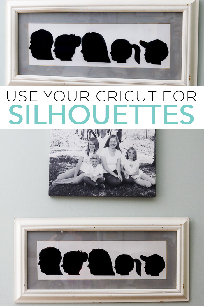 Learn how to make a silhouette from a photo in Cricut Design Space to create this fun family art!