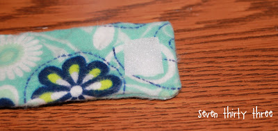 adding velcro to floral fabric
