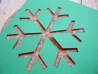 green snowflake stencil