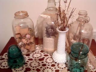 vintage glass jar collection
