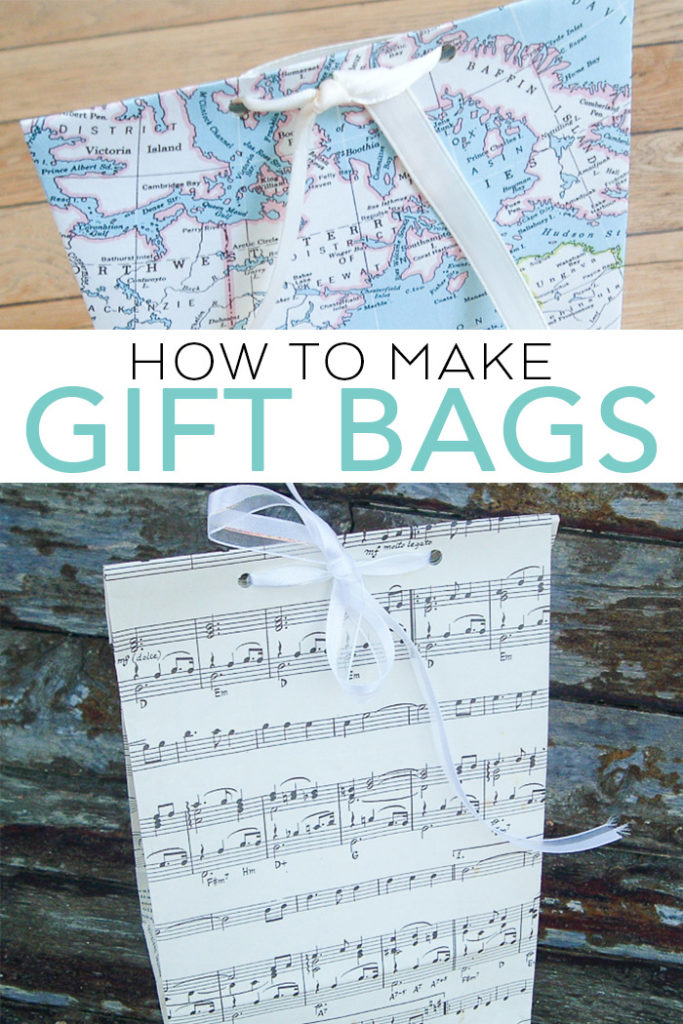 Learn how to make a gift bag with this easy tutorial! A DIY paper bag is an easy way to gift a gift for any occasion! #gift #handmade #handmadegift #paperephemera