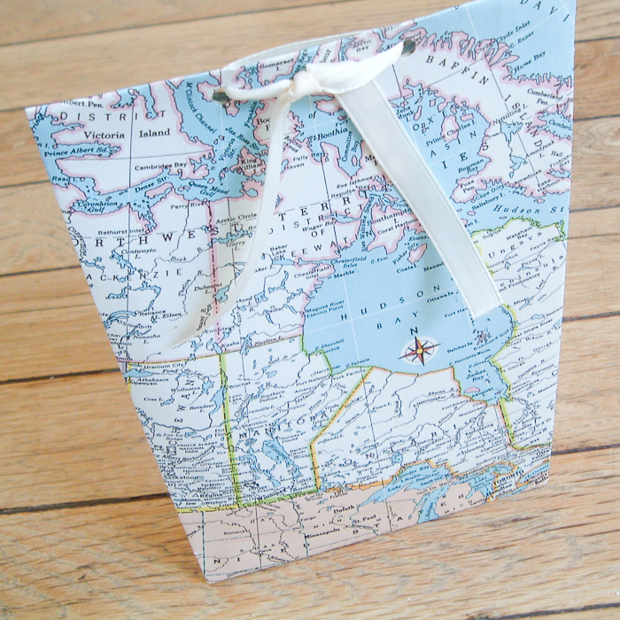 homemade gift bag made from paper