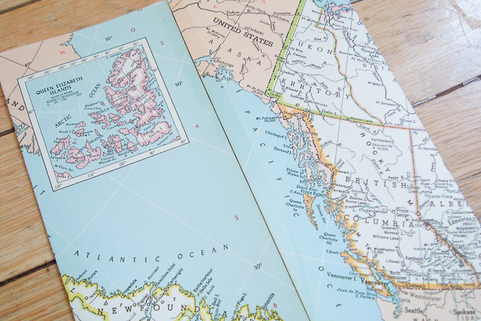 Folding map for homemade gift bag