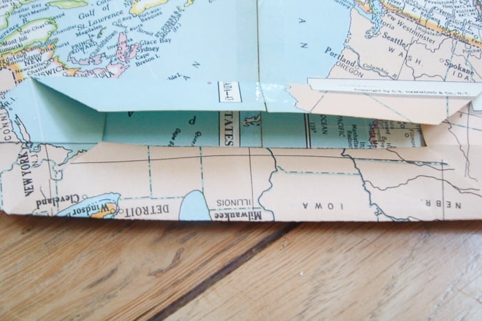 map folding for paper gift bag