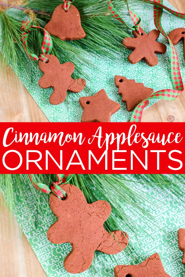 Make your own cinnamon applesauce ornaments that you can make with your kids this Christmas! A fragrant addition to your Christmas tree! #christmas #christmasornaments #cinnamon #kidscraft #kids #ornaments #holidays #christmastree #christmascraft #crafts #diy #recipe #craftidea