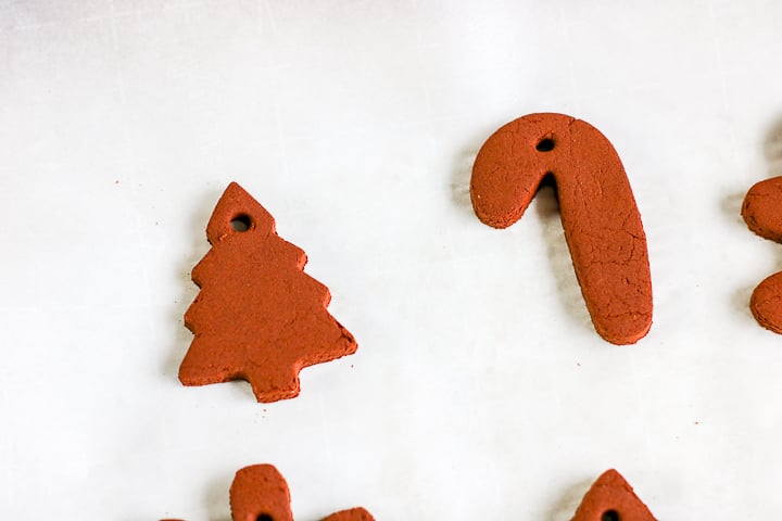 ornaments made from cinnamon and applesauce