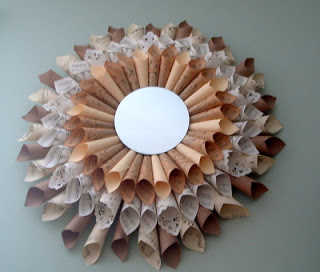 Sunburst Mirror with Paper Ephemera - Angie Holden The Country Chic Cottage