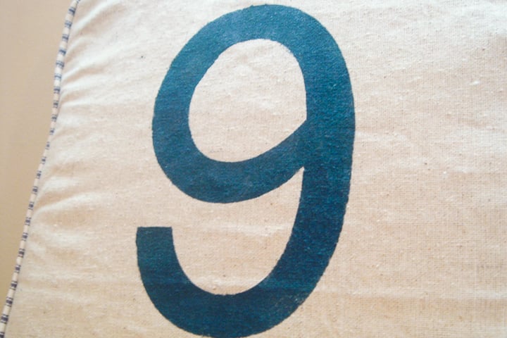 number pillow