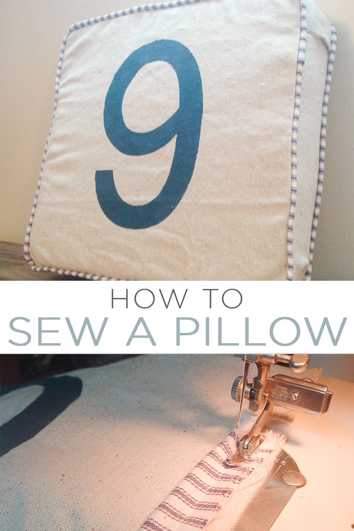 how to sew a pillow with photos of steps