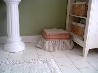 footstool in bathroom