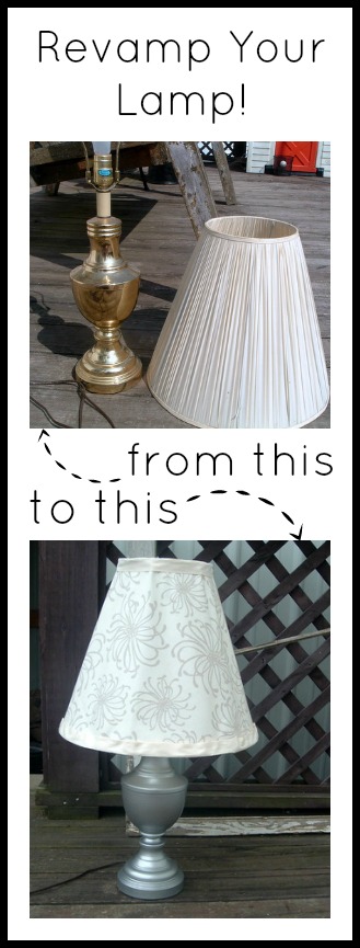 Transform any lamp with spray paint and fabric!