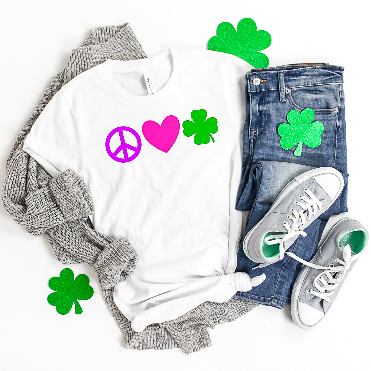 peace love and shamrocks shirt