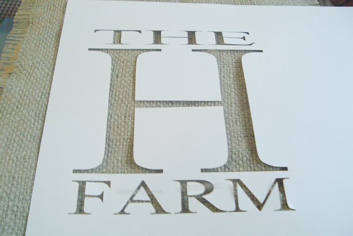 Stencil cut on cardstock