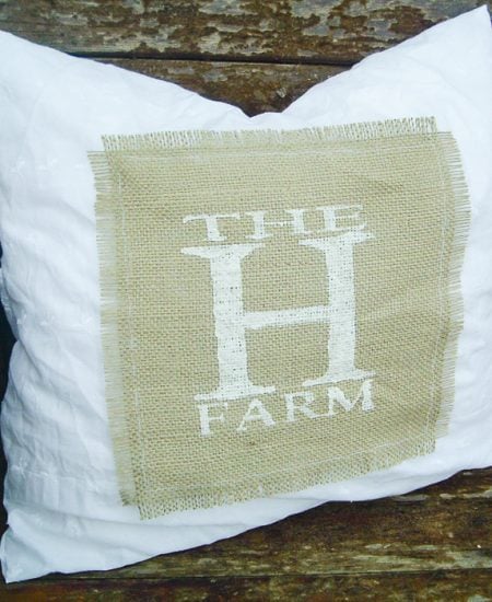 DIY pillow covers with burlap and lace
