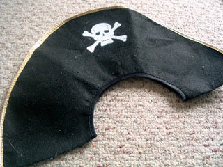 premade pirate hat on carpet