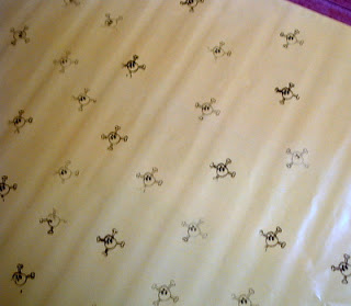 stamped pirate wrapping paper