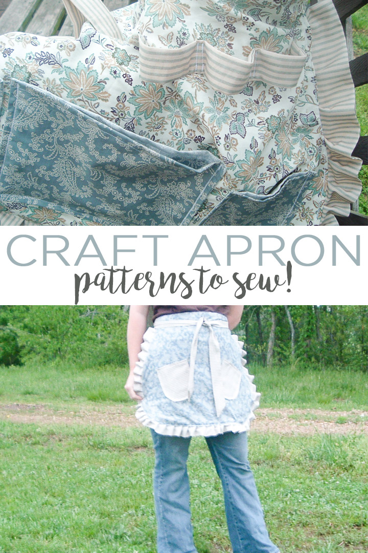We have eight great craft apron patterns for you to sew! Use these great aprons for crafting when creating! #apron #sewing #sew #sewingpattern