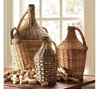 Pottery Barn woven demijohn