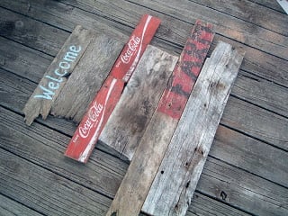 front and back end of vintage coke crates
