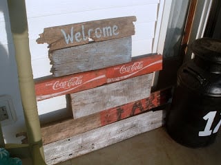 stacked vintage porch sign