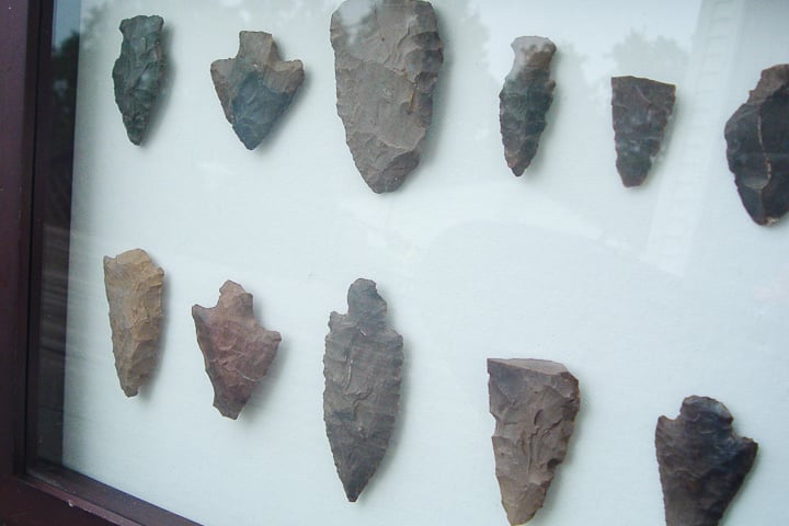arrowheads in shadowbox