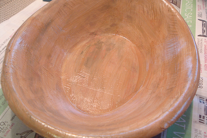 make your own diy wooden dough bowl