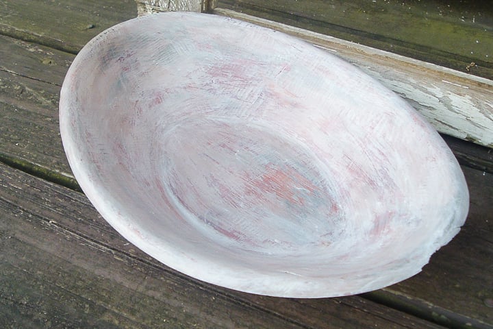 Diy Wooden Dough Bowl With Paint The Country Chic Cottage